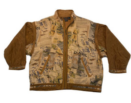 Múrelo Vintage Silk Windbreaker Full Zip Jacket Tan Beige Womens Large  - $14.52