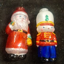Vintage Avon Glass Light Cover SANTA CLAUS  And Soldier - £7.61 GBP