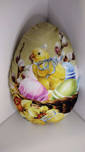Retro Easter Eggs Pillow Soft Plush Easter Egg Shaped Pillow with - £7.50 GBP