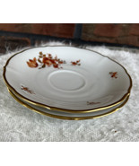 2 Saucers Schwarzenbach/Winterling Meissen Golden Coral Bavaria Germany ... - £5.23 GBP