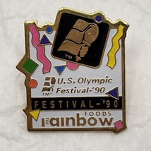 1990 US Olympics Festival Rainbow Foods Minnesota Torch Enamel Lapel Hat... - £4.68 GBP