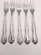 Insico Stainless USA lot of 5 Appetizer Cocktail Seafood Fork Glossy 5 1/2&quot; - $13.87