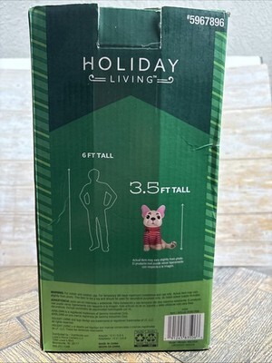 HOLIDAY LIVING  AIRBLOWN INFLATABLE 3.5' FRENCH BULLDOG W/SWEATER -open box Item image 3