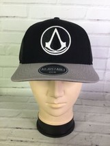 Assassin&#39;s Creed Unity Logo Mesh Back Snapback Hat Cap Adjustable Black Gray NEW - £21.78 GBP