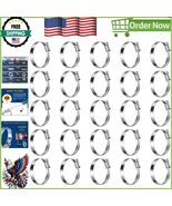 Adjustable Worm Gear Hose Clamps - 25 Pack, 2-2.75&quot; for Automotive &amp; Gar... - $71.32 CAD