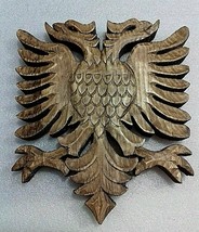 VINTAGE NEW WOOD CARVING HANDCRAFTED ALBANIAN,KOSOVA EAGLE-HANGING EAGLE... - $49.50+