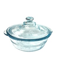 Fire King Sapphire Blue Philbe Casserole 7.25&quot; 1 Quart with Lid 1941-1956 Vtg  - $36.13