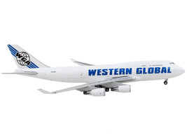 Boeing 747-400F Commercial Aircraft &quot;Western Global&quot; White with Blue Tail Stripe - £69.00 GBP