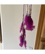 Purple and Pink Hoop Handmade Dream Catcher Feathers Hanging Dreamcatche... - $275.69 MXN