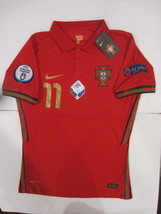 Bruno Fernandes Portugal 20/21 Euro Match Slim Red Home Soccer Jersey 2020-2021 - $110.00