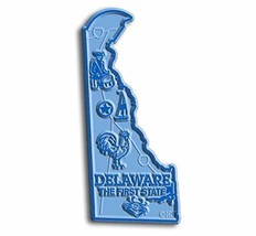 Delaware Small State Magnet by Classic Magnets, 1.5&quot; x 3.2&quot;, Collectible Souveni - £2.26 GBP