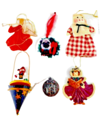 Six Christmas Ornaments Including Vintage P. Schifferl Midwest Snowman i... - $29.70