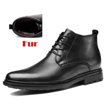 En boots genuine leather comfortable business snow boots men rubber sole wear resistant thumb200