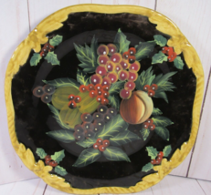 Plate Raymond Waites Grapes &amp; Holly Certified Int&#39;l 8&quot; Wide Salad Plate Size. - £7.80 GBP