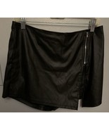 Shein Leather Black Culottes Skort Size X-Large - $246.80 MXN