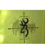 Browning bulls-eye bright yellow-green t-shirt, medium, very good condition - $27.87 CAD