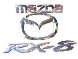 Mazda RX-8 Trunk lettering Emblems 2004-2008 Logo Badge Set OEM used - £25.17 GBP