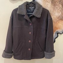 Braeton Wool Jacket Sherpa Collar and Cuffs Small - £43.21 GBP