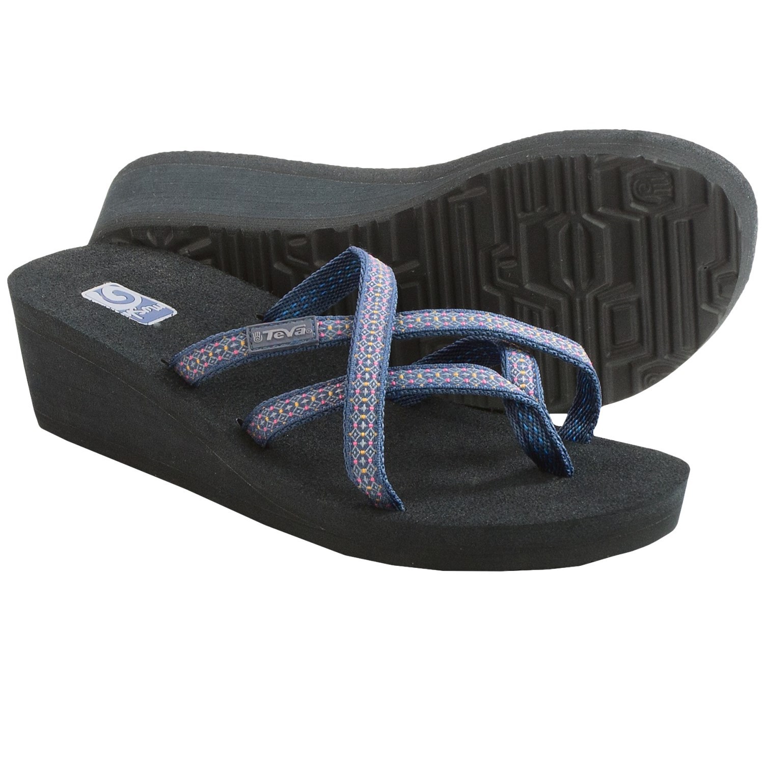 Women's Teva Mush Mandalyn 2 Rumi Blue Flip Flops Size 12M