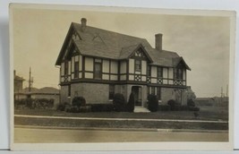 Rppc Beautiful Early 1900&#39;s Home on Oakwood Ave Real Photo Postcard O20 - £15.59 GBP