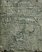 Antique Copper Printing Block Letterpress Numetal Weather Strips Advertisement - £9.40 GBP