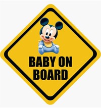 Baby on Board Sticker Mouse Mickey Vinyl Decal Car Truck - £2.50 GBP+