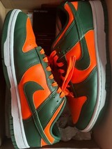 Nike Dunk Low Miami Hurricanes Size 9.5 - With Box VGC - £55.77 GBP