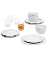 Hotel Collection Fluted 12 Pc. Dinnerware Set, Service for 4 - NEW - £52.95 GBP