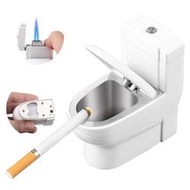 Toilet Shape Butane Lighter with Ashtray and Bottle Opener (without Fuel) - $16.97