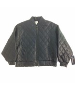 RONNY Black, Sanzzini , Kids Bomber, Leather Jacket, Black - $2,333.29 MXN