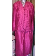 Karen Miller  New York 3Pcs Formal Skirt Suit Hot Pink Size 15-16 - $69.95