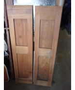 SOLID TEAK paneled CABINET DOORS matched pair 12&quot; x 49&quot; x 5/4 - $247.50