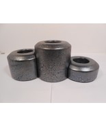 Set of 3 PartyLite Stepping Stone Ceramic Votive Candle Holders P7168 Gray - €7,41 EUR