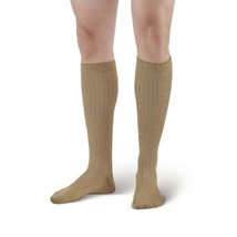 AW Style 129 Microfiber/Cotton Knee High Socks - 15-20mmHg (Khaki) Medium - $24.25