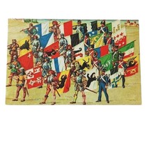 Flags of 22 Swiss Cantons Postcard Vintage Unposted Color - £3.93 GBP