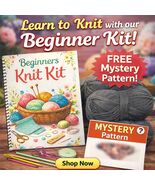 Beginner Knitting Kit  Cozy Scarf DIY, Garter Stitch - $65.00