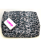 Glamour Puffy Clutch Makeup Bag Purse Leopard Print Grey New With Tag 2011 - $171.06 MXN