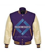 New American Letterman College Varsity Jacket &amp; Real Cream Leather Sleev... - $135.38 CAD
