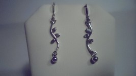 **Sterling Silver IVY DANGLING Hook EARRINGS** - $55.35