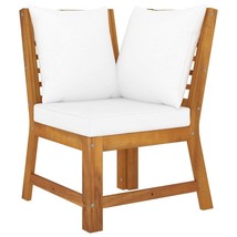 Sectional Corner Sofa with Cream Cushion Solid Acacia Wood - $153.99
