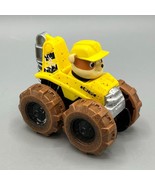 Paw Patrol Rubble Monster Truck Rescue Racer Car Yellow &amp; Black Bull Dog - £10.11 GBP