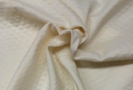 Ballard Designs Quilted Off White Diamond Multuse Cotton Fabric By The Yard 56&quot;W - £8.05 GBP