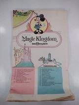 Guide To The Magic Kingdom of Walt Disney World 1979 Vintage Fold Out Map Poster - £30.30 GBP