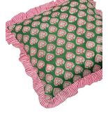 Pink Ruffle Throw Pillow Cover for Couch-20x20 Inch Cotton Stripe Cushio... - €42,62 EUR