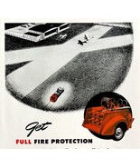 Kidde Fire Fighting Trailer 1940s Airport Vehicle Advertisement Lithogra... - $95.96 CAD