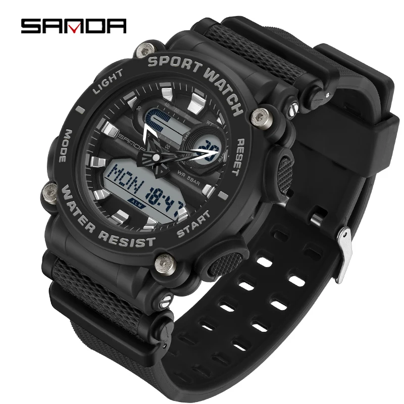 SANDA Fashion Men   Professional  Digital LED Army Dive Watch Casual Electronics - £49.10 GBP