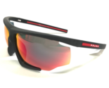 PRADA Sunglasses SPS 07Y DG0-10A Matte Black Wrap Frames Gradient Lens 7... - $233.53