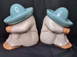 2 Vintage South Western Homeco Bookends Siesta Man In A Sombrero Ceramic - £30.52 GBP