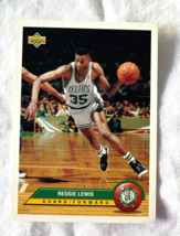 Reggie Lewis Boston Celtics 1992-93 Upper Deck #35 Dribbling Action Bask... - €2,54 EUR