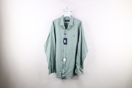 New Ralph Lauren Mens Size XL Cotton Twill Collared Button Shirt Green - £52.11 GBP